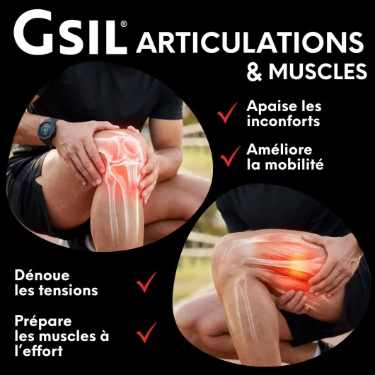 GSIL - Gel Surconcentré Articulaire - Gel de Massage à Action Chauffante - Relaxe et Dénoue les Tensions - Silicium Organique, Harpagophytum & Huiles Essentielles - 200 ml - Fabriqué en France 200 ml (Lot de 1)