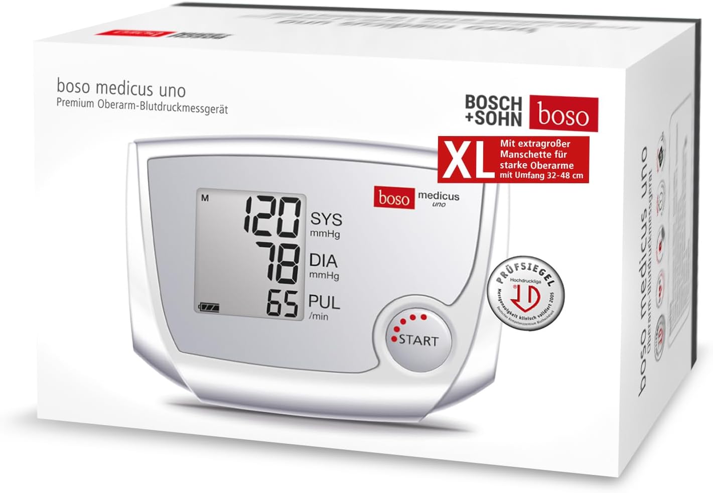 Boso medicus uno XL Tensiomètre de bras avec grand écran et brassard taille XL 32-48 cm