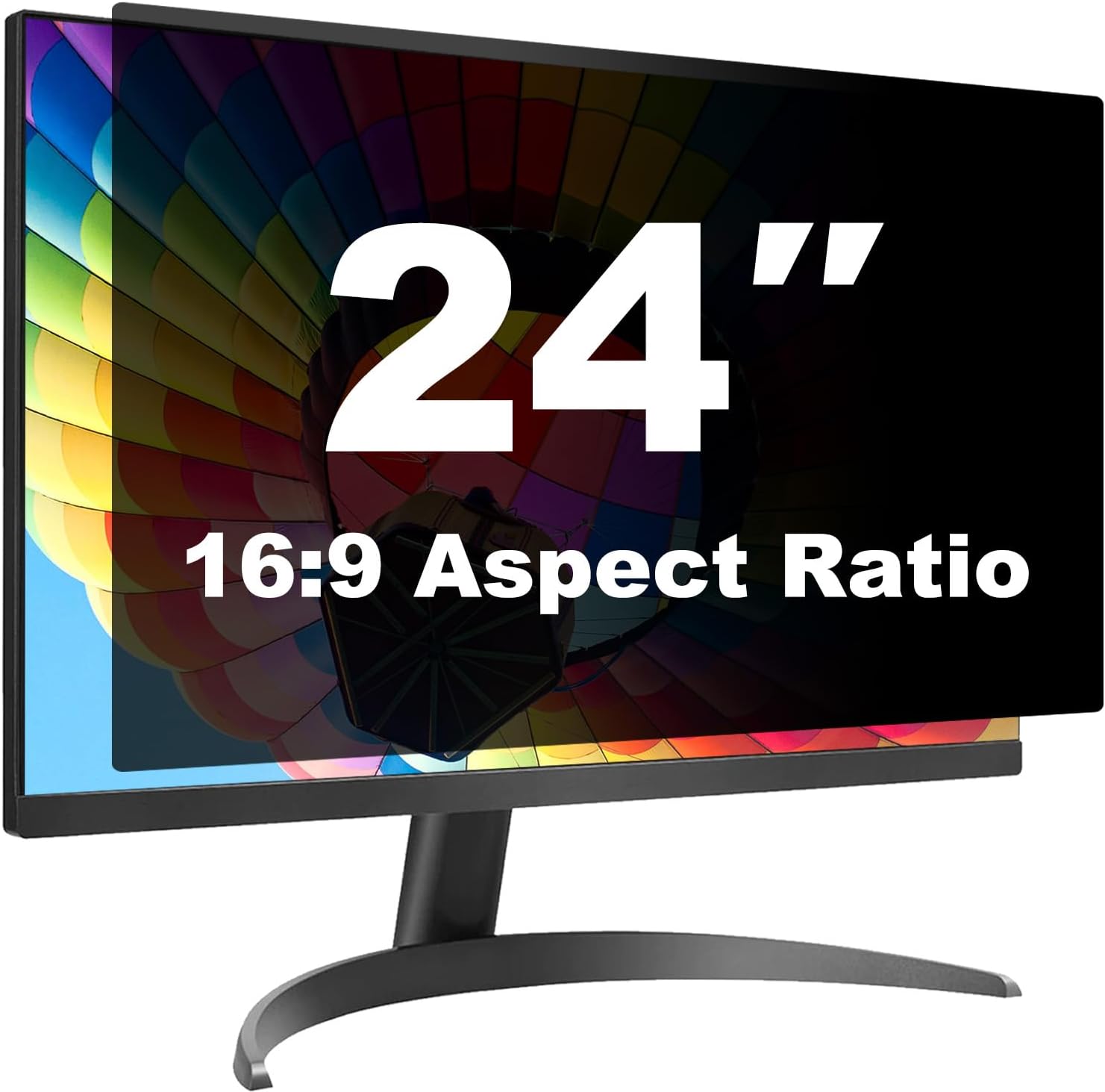 Écran d'ordinateur de 24 pouces pour écran large 16:9 - Filtres de confidentialité anti-reflets à la lumière bleue et film de protection d'écran anti-espion