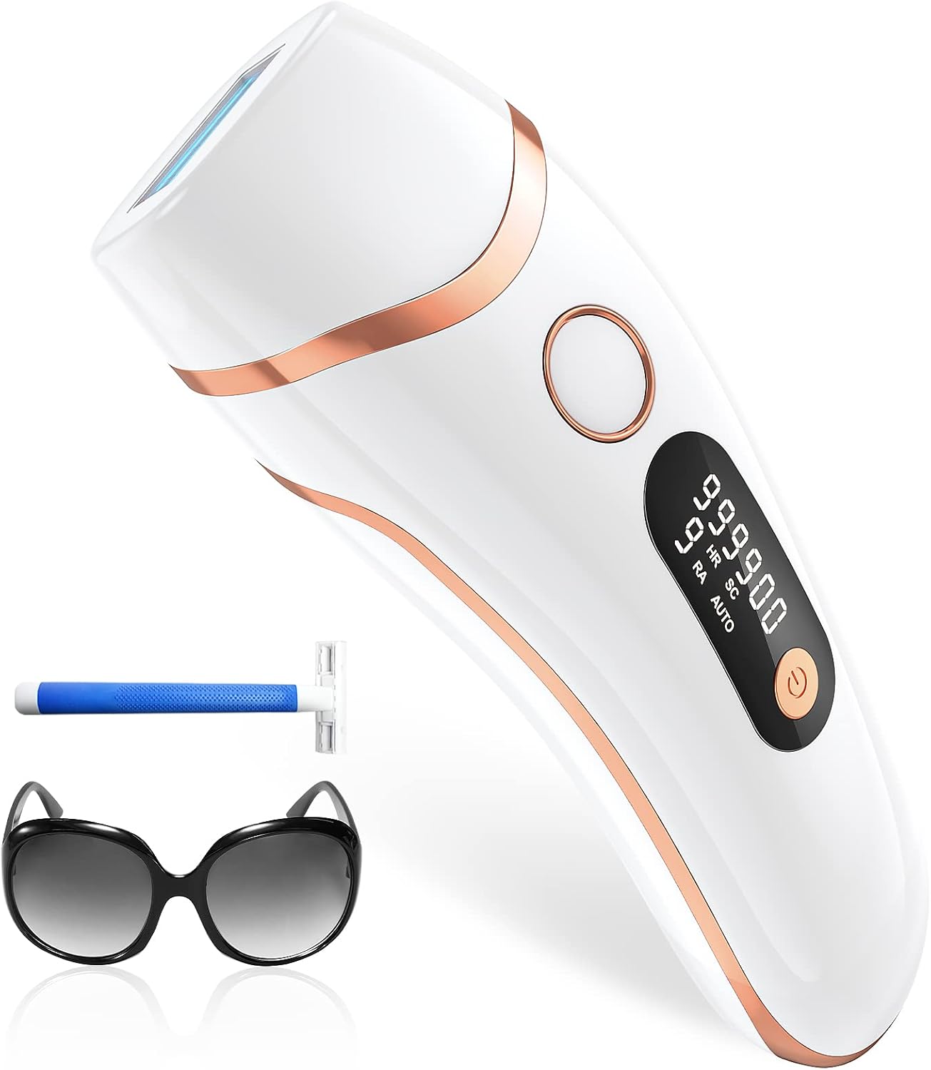 Épilateur Lumière Pulsée, Épilateur Laser Definitive-999,999 Flashes, 2 Modes 5 Niveaux Énergie IPL Épilation pour Aisselles/Corps/Hommes/Femmes, Salon à la Maison