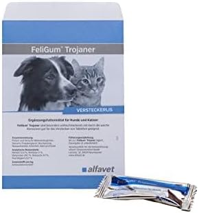 Alfavet FeliGum Trojaner, cachette de médicaments malléable à administrer en Snack, complément Alimentaire pour Chiens et Chats, 6 x 10 g
