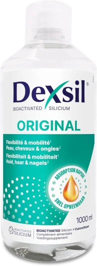 Original Silicium Organique Solution Buvable Complément Alimentaire à Base d'Ortie/Silicium pour Souplesse/Peau/Cheveux/Ongles, 1000 ml