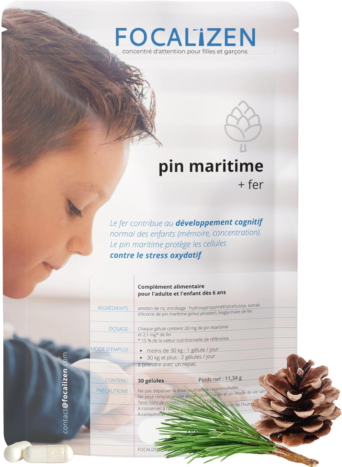 FOCALiZEN Concentration des enfants/ados - avec ou sans TDAH - complément alimentaire naturel, sûr et efficace