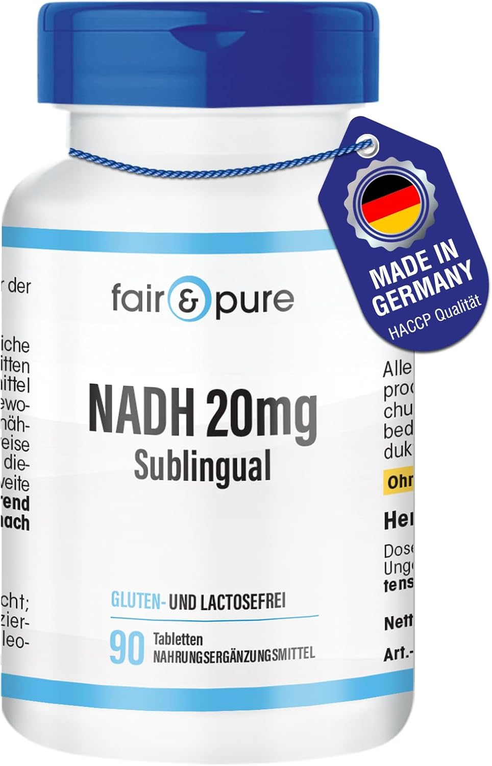 Fair & Pure® - NADH 20mg - 90 comprimés végans - sublingual