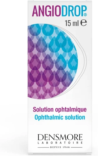 Angiodrop - Solution Ophtalmique Sécheresse et Fatigue Oculaire - Acide Hyaluronique, Camomille, Mauve - Plusieurs utilisations par jour possible - Flacon 15 ml - Fabriqué en Europe