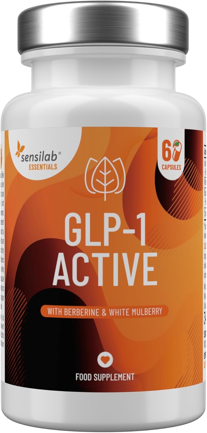 GLP-1 avec Berbérine, Chrome et Mûrier Blanc, Vegan, 60 Capsules, Essentials GLP-1 Active by Sensilab