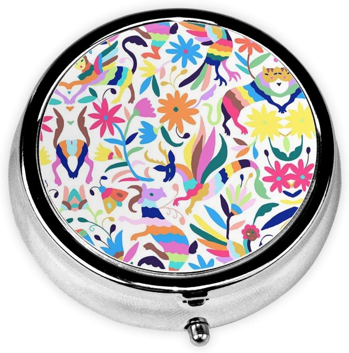 Mini boîte à médicaments mexicaine Otomi animaux portable de poche pour voyage pilulier usage quotidien à la maison