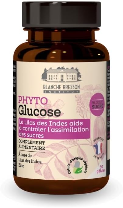 BLANCHE BRESSON - Phyto Glucose - Contrôle d'Assimilation des Sucres - Aide & Maintient la Glycémie - Bloque Sucre, Régulation, Métabolisme - 30 Gélules - Cure de 30 jours - Fabriqué en France