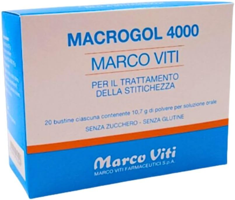 Marco Viti Macrogol 4000 Dispositif médical pour la constipation, 20 sachets