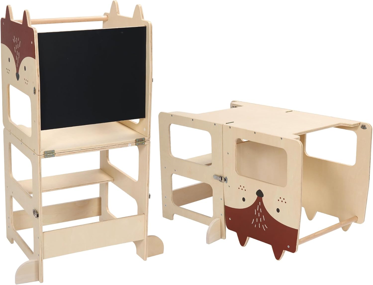 Tour d Observation Enfant(92 x 38.5 x 42 cm), Tour Montessori 1-3 Ans, 3 in 1tour d'observation