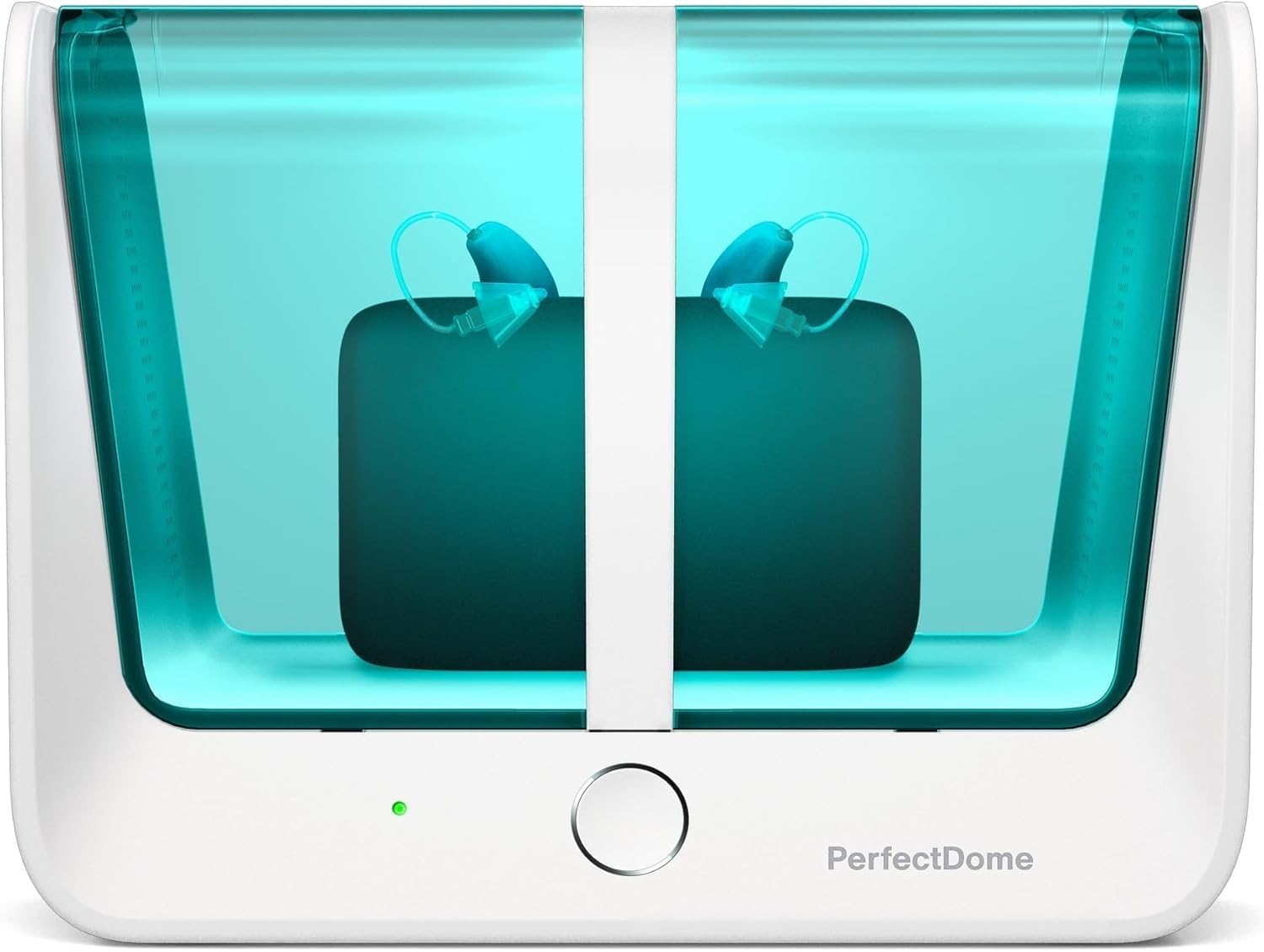 PerfectDome - Accessoire de déshumidification et traitement UV-C pour aides auditives seules ou avec leurs chargeurs - Élimine la sueur et l'humidité des aides auditives