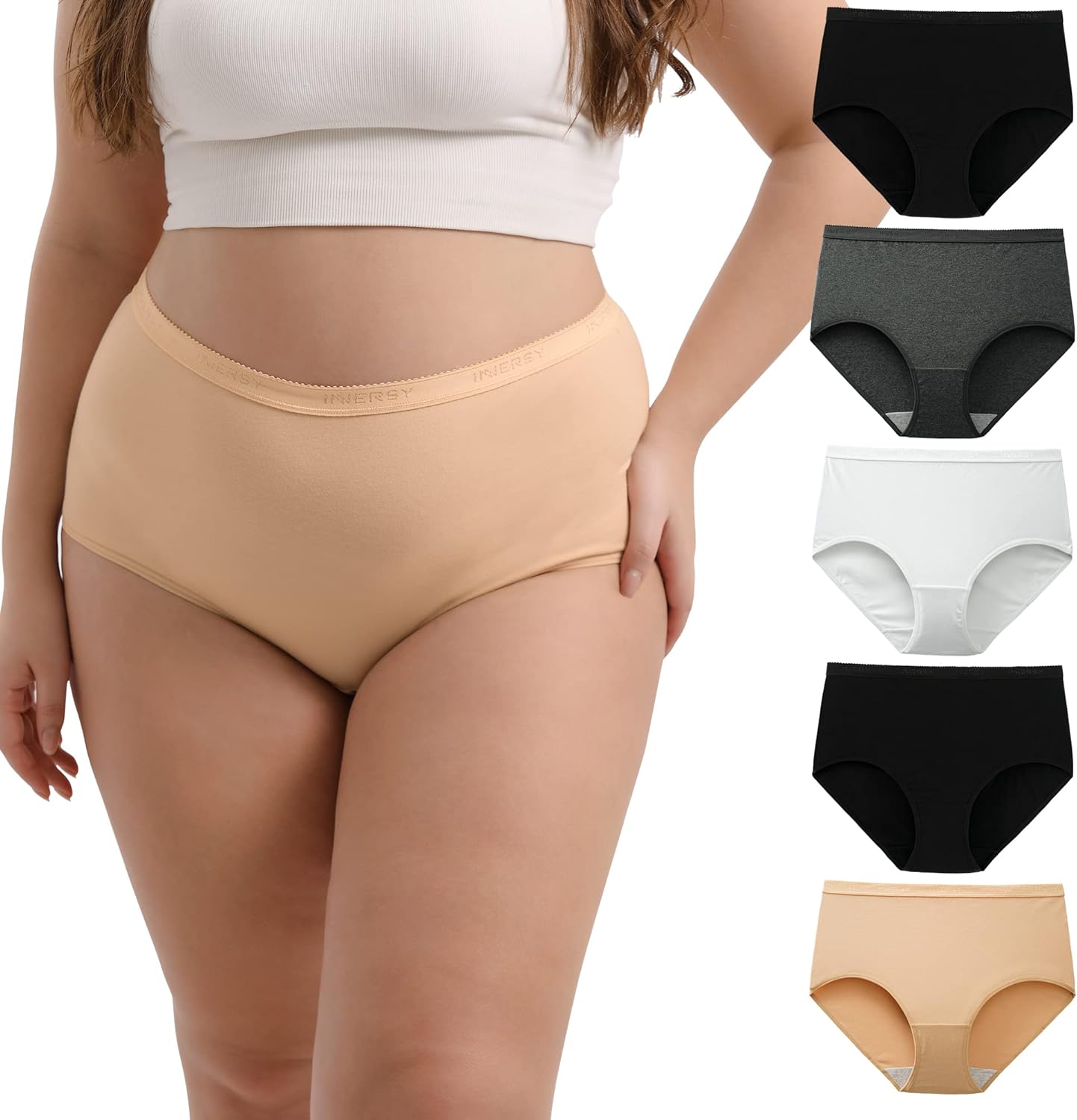 Culotte Grande Taille Confort Slip Femme Coton Doux Shorty Taille Haute 44-62 Lot de 5
