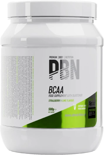 PBN - Premium Body Nutrition BCAA Fraise/Citron vert, 500g, Nouvelle saveur améliorée