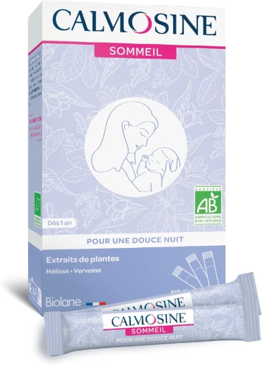 Sommeil - Complément Alimentaire Bébé - Apaise Et Calme - Facilite L'endormissement - Aux Extraits De Plantes Bio - Mélisse, Verveine - Violet - 140 ml (Lot de 1) - Fabriqué En France