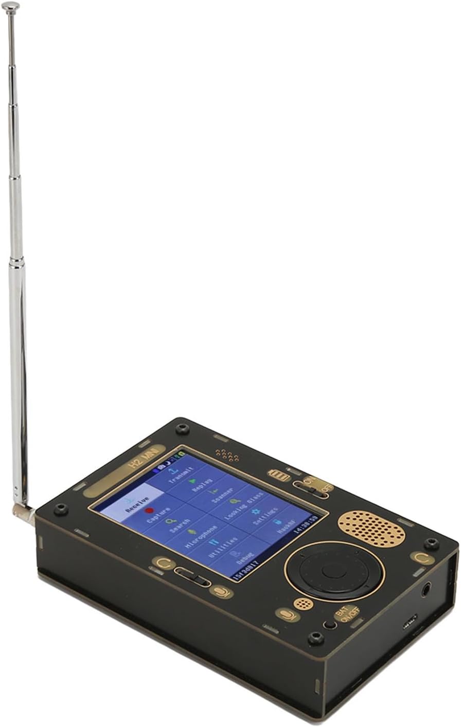 PortaPack H2 Mini Kit Radio Défini par Logiciel Récepteur SDR à écran LCD 1 à 6G avec Horloge de Haute Précision, Fonctions D'entrée et de Sortie (Récepteur, câble USB, 3