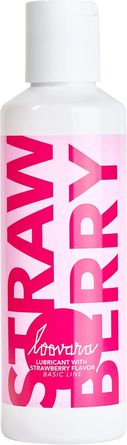 Gel lubrifiant goût fraise 100 ml - STRAWBERRY – Gel lubrifiant comestible à base d’eau avec goût de fraise, vegan, naturel, testé dermatologiquement