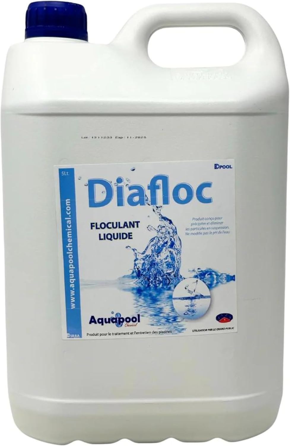 DIASA INDUSTRIAL Floculant Liquide Piscine – Clarifiant pour Piscine/Lutter Contre Les eaux Troubles – Bidon 1 et 5L (5L)