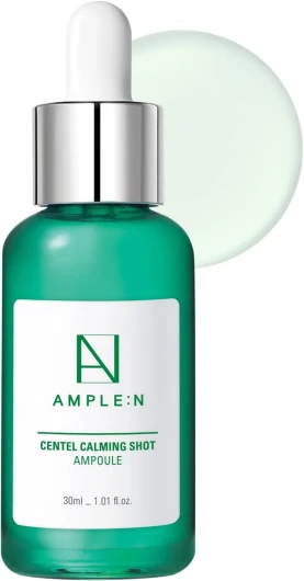 CORÉANA AMPLE:N Ampoule Centel Calming Shot - Sérum apaisant pour le visage à la Centella Asiatica pour calmer les peaux irritées et sensibles - Soulagement des rougeurs (30 ml)