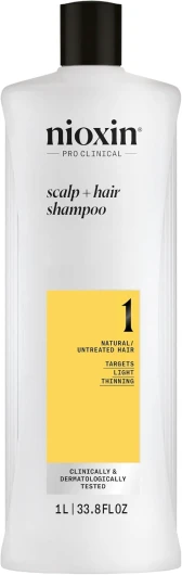 NIOXIN System 1 - pour Cheveux Naturels, Chute Modérée - Kit/Shampoing/Après-Shampoing/Soin pour Cuir Chevelu