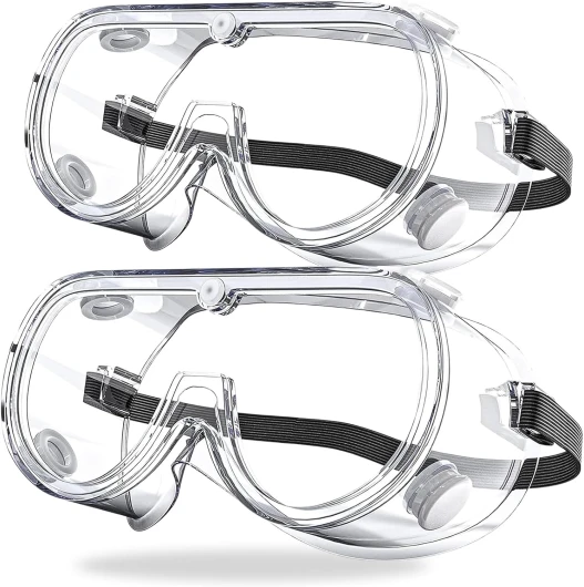 YIFLorine TANG Lunettes de Sécurité,2 Piecès Lunettes de Protection Transparentes Lunettes UV Protection Lunette de Protection Travail Anti-buée Lunettes de Protection pour Activités de Plein Air