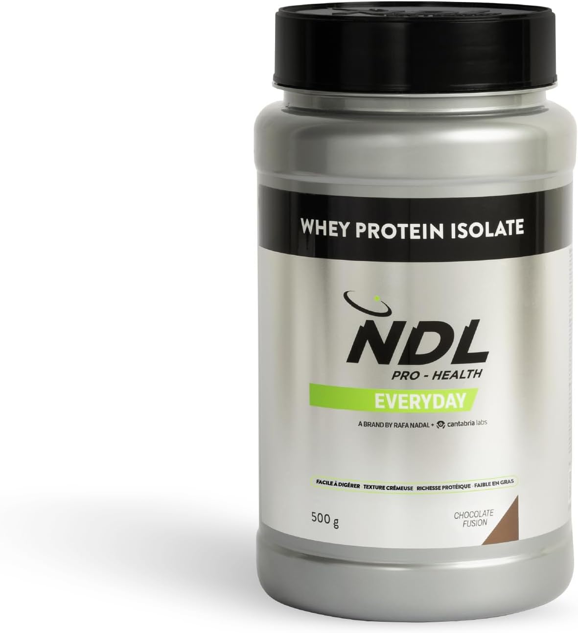 NDL Pro-Health Whey Protein Isolate - Protéines isolées, Tonifie et développe la masse musculaire, Améliore vos séances d'entraînement, Haute teneur en protéines - Chocolat fusion - by Rafa Nadal