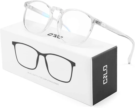 CNLO Lunettes de Lumière Bleue Lunettes Ordinateur Protection Radiation Lunettes Gaming Protection UV Anti-fatigue oculaire Lentille Cadre Léger Homme Femme