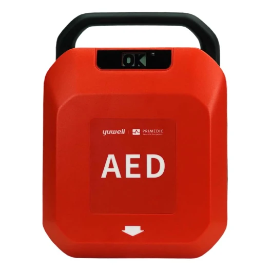 Primedic HeartSave YA Défibrillateur de premiers secours, pour amateurs et professionnels, avec décharge automatique, garantie du fabricant de 6 ans, Langues: Allemand/Anglais/Français/Italien