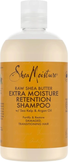 SheaMoisture Shampooing Extra Moisture Retention pour cheveux abîmés Beurre de Karité Brut sans silicones ni sulfates 384 ml