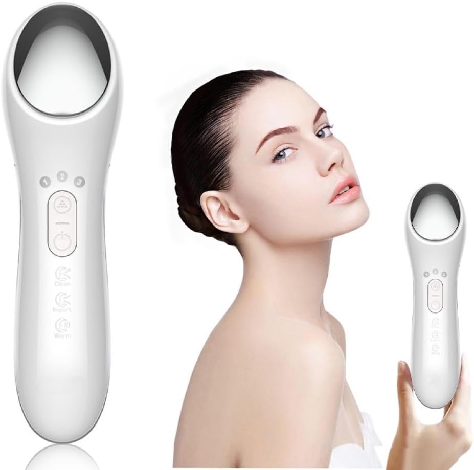 DOCOCO Appareil Anti Ride Visage, Lifting Facial Masseur, Electrique Massage Vibrant Haute Fréquence Compresse Chaude 1102S