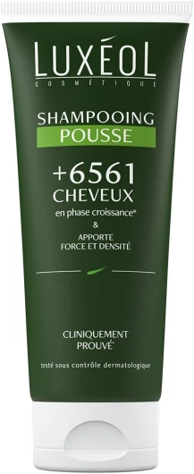 LUXEOL - Shampooing Pousse Cheveux - Augmente La Densité Capillaire & Réactive La Pousse Des Cheveux Existants - 89% D'Ingrédients D'Origine Naturelle** - Fabriqué En France - 200ml
