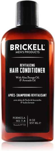Brickell Men's Après-shampooing Revitalisant pour Hommes, Après-Shampooing Nourrissant Naturel et Biologique, Restaure la Brillance et L'hydratation, 236 ml