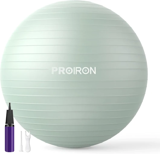 Balles d'exercices Fitness Très épais avec mouvements de Yoga, 55CM 65CM 75CM Swiss Ball, Ballon de Gym avec Pompe Rapide, Anti-éclatement et Anti-dérapant Yoga Ball