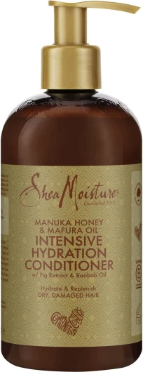 SheaMoisture Après-shampooing Intensive Hydration pour cheveux secs et abîmés Miel de Manuka et Huile de Mafura sans silicones ni sulfates 384 ml