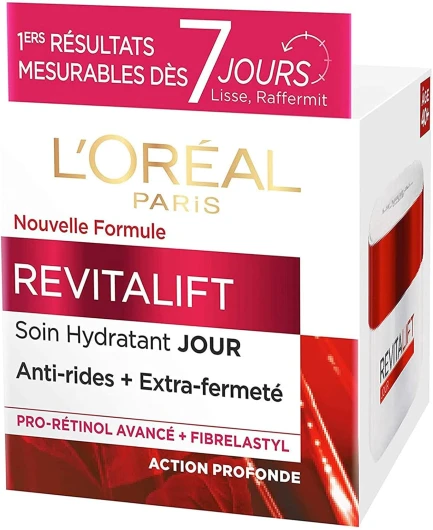 L'Oréal Paris - Revitalift - Soin Anti-Âge Hydratant & Raffermissant - Crème de Jour Anti-Rides & Extra-Fermeté - Enrichi en Pro-Rétinol - Pour Tous Types de Peaux - 50 ml