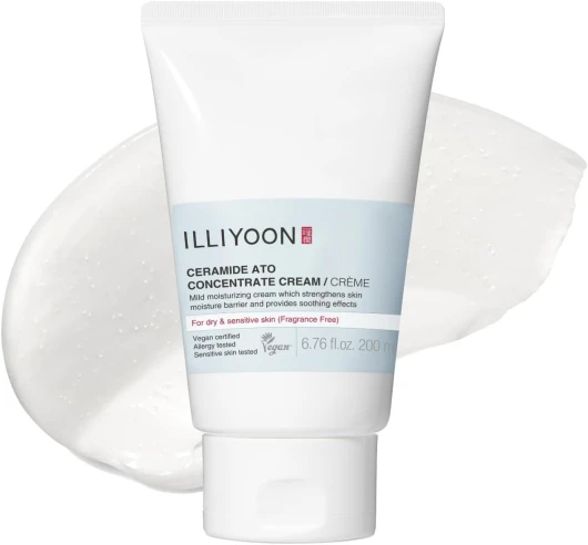 Ceramide Ato Concentré Crème 200ml Hydratante pour les peaux sèches & sensibles, 100 hrs d'hydratation, restaure la barrière cutanée, douce pour les nourrissons & adultes, Végan, sans parfum