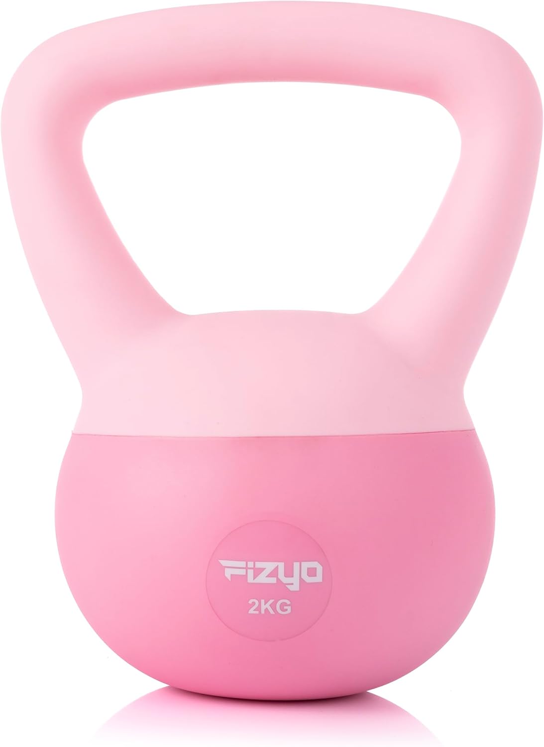 Kettlebell Souple - Poids de musculation pour femme, idéal pour fitness, tonification et entraînement à domicile et en salle, PVC antidérapant, rempli de sable de fer, design compact (Rose 2 kg)