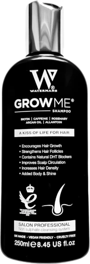 Meilleur shampooing de croissance capillaire sans sulfate, caféine, biotine, huile d'argan, allantoïne, romarin - Stimule la re-croissance des cheveux, aide à arrêter la perte de cheveux, fait pousser