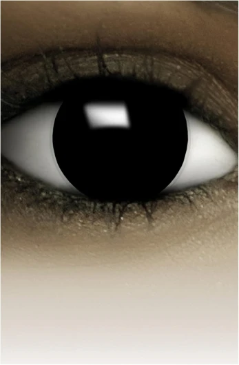 Lentilles Halloween SORCIÈRE Noire, 2pcs 1 Paire - Lentilles de Contact Colorées pour Déguisement, Usage Unique, SANS CORRECTION