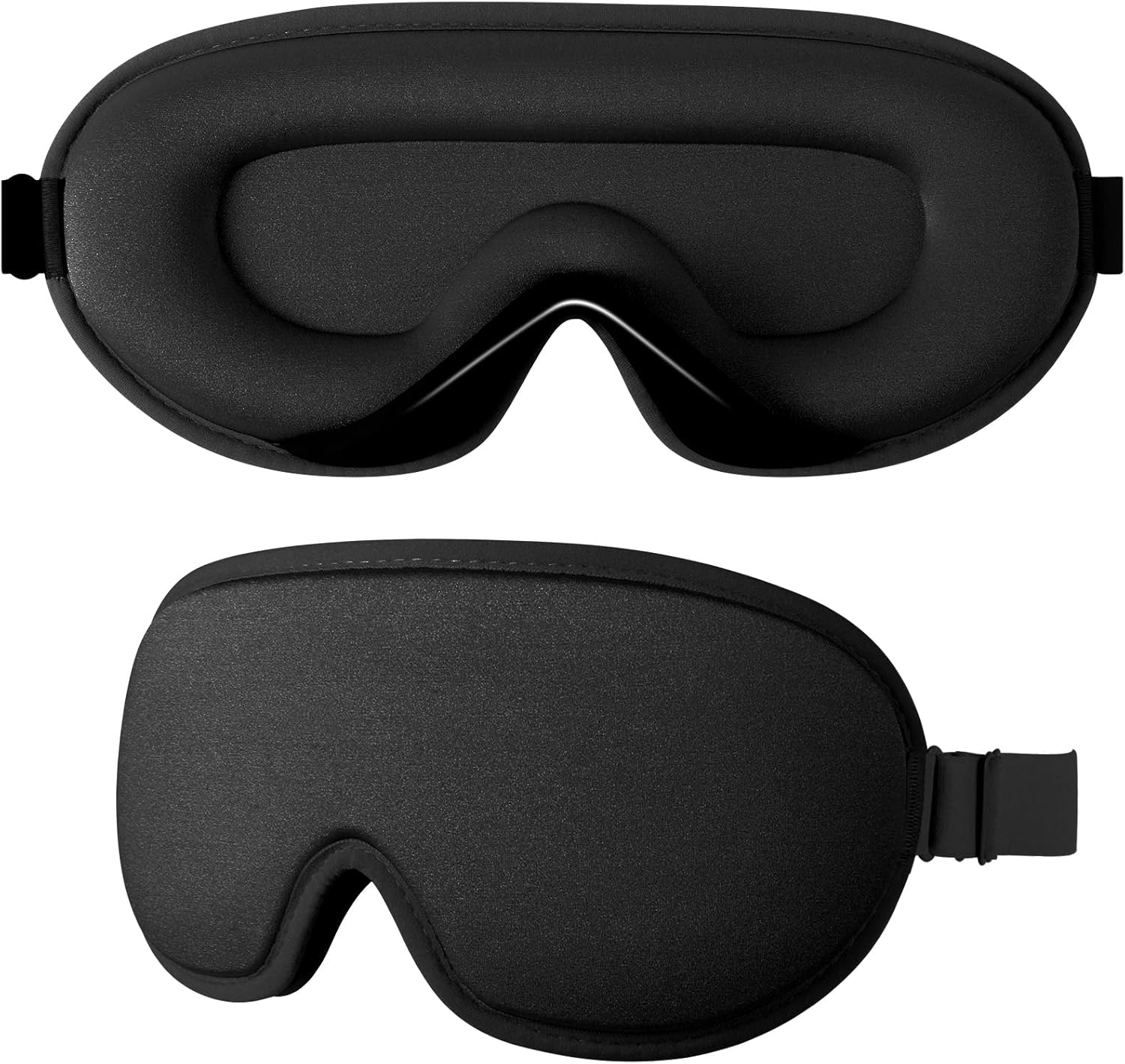 Supefisher Masque de Nuit, Masque Sommeil pour Hommes et Femmes, Masque de Sommeil Zero Pression, Design Ergonomique 3D, pour Dormir, les Siestes, la Méditation, les Voyages (Noir)