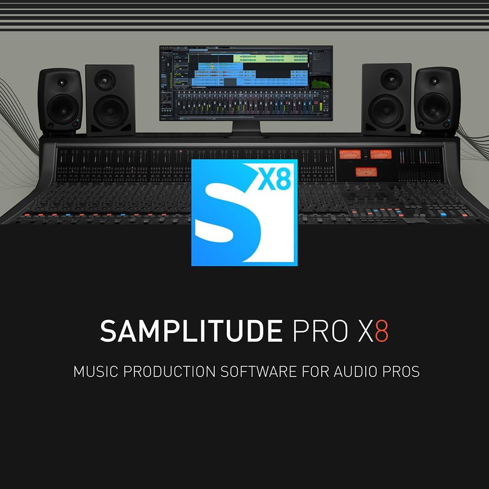 SAMPLITUDE Pro X8 - Le maître de l'audio professionnel - Enregistrement, montage, mixage et mastering - Logiciel audio - Programme musical - pour Windows 10/11 PC - Licence 1 PC