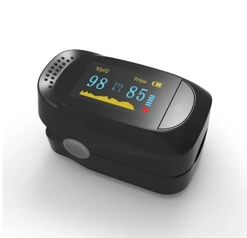 MEDca - Compteur de pouls du bout des doigts - Outil de test de pouls et alarme pour le sport et l'aviation - Taux avec écran OLED