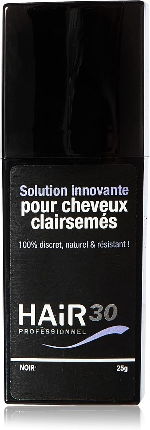 Hair30 Solution Innovante pour Cheveux Clairsemés, Noir, 25 g