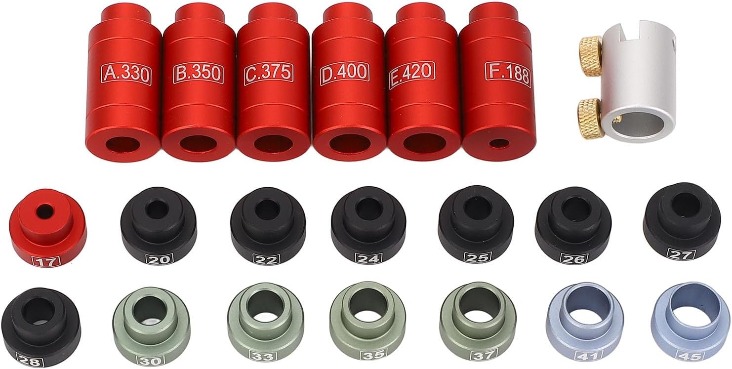 Kit de Comparaison de Jauge de Balle et D'espace de Tête, Comparateur D'espace de Balle avec Boîtier de Stockage, Calibres de 17 à 0,45, Rechargement des Fournitures et équipements