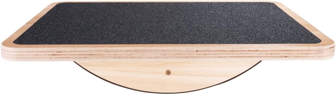 StrongTek Planche d'équilibre professionnelle en bois, planche à bascule, accessoire de bureau debout, planche d'équilibrage pour dessous de bureau, rouleau antidérapant, résistance centrale,