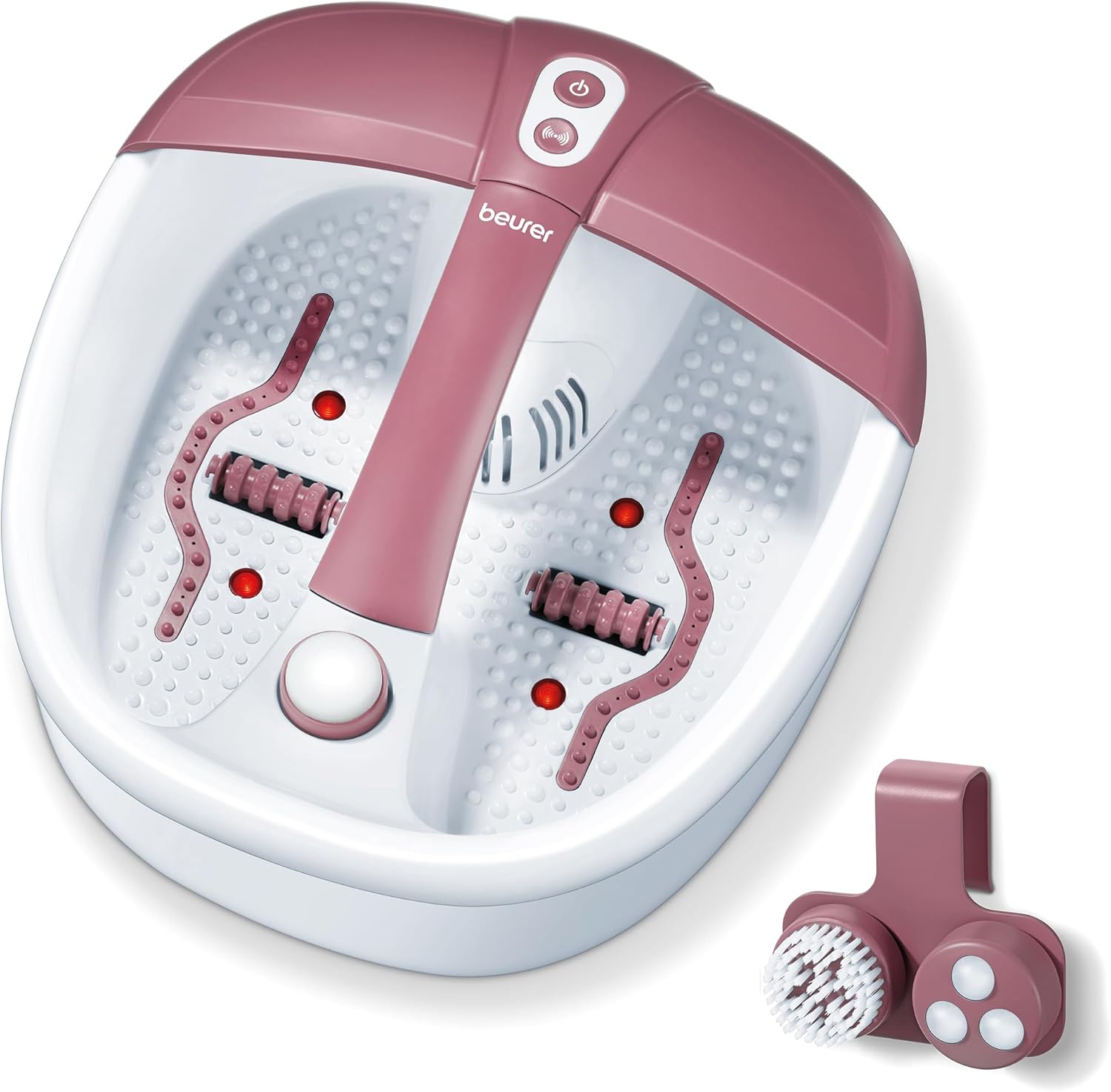 FB 35 Bain de Pieds Relaxant, Balnéothérapie avec Accessoires de Pédicure, Massage Vibrant à Bulles, Points de lumière Infrarouge