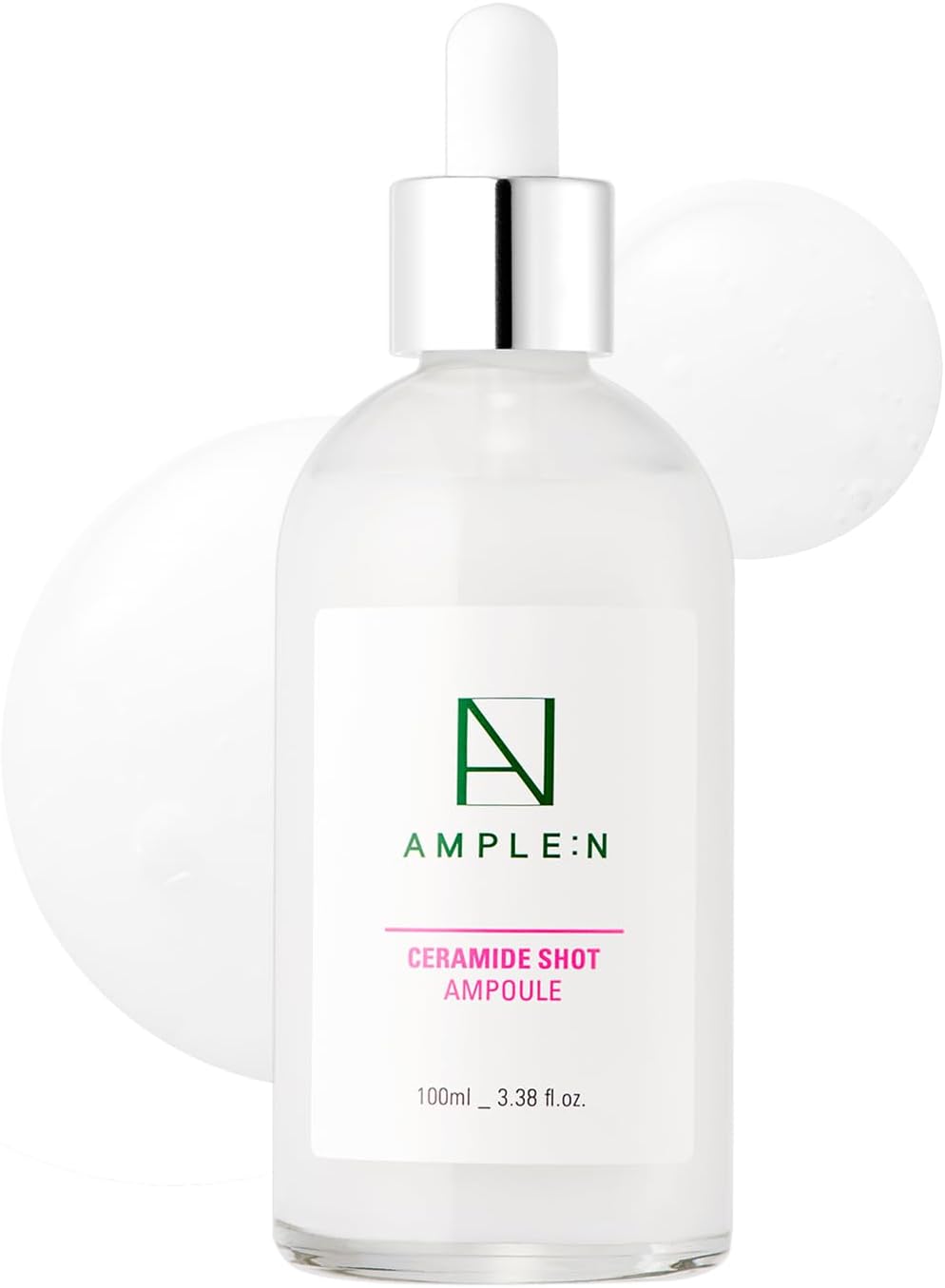 Coreana AMPLE:N Ampoule Céramide Shot 3.38 fl - oz - (100 ml) - Sérum facial hydratant ultime hautement concentré pour peau sèche et rugueuse, anti-humidité, rides réduites