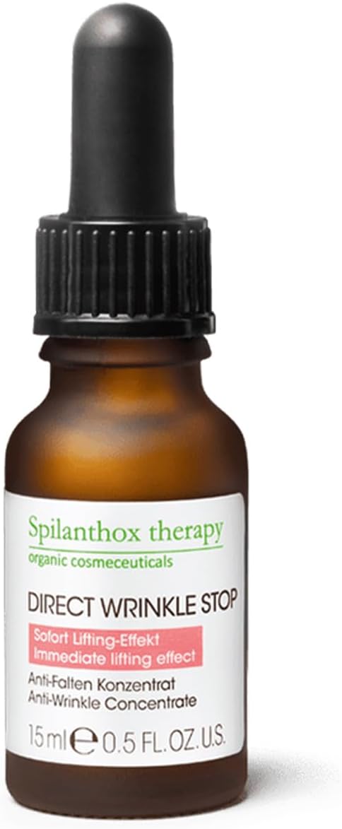 Direct Wrinkle Stop - Concentré anti-âge pour la réduction des rides - soin du visage - spilanthol & acide hyaluronique - cosmétique naturel vegan - 15ml