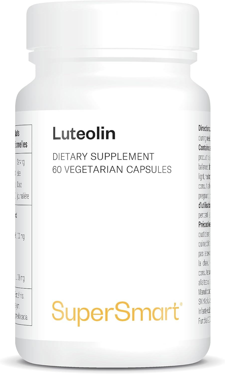 Lutéoline - Flavone Naturelle aux Propriétés Antioxydantes - Extraite Naturellement de Coques d’Arachides - Vegan - Sans Gluten - Supersmart