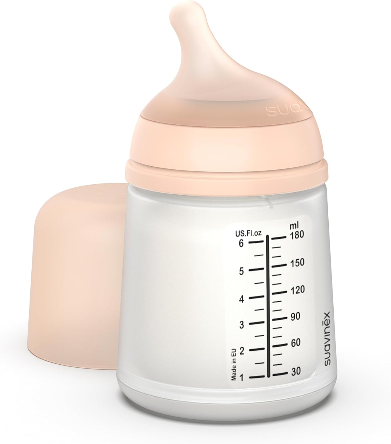 , Biberon Anti Colique Zero Zero, avec Tétine Spécial Allaitement (A), pour Bébés +0 Mois, Biberon Nouveau-né, Idéal pour l'Allaitement Mixte, Tétine Imitant le Sein, 180 ml