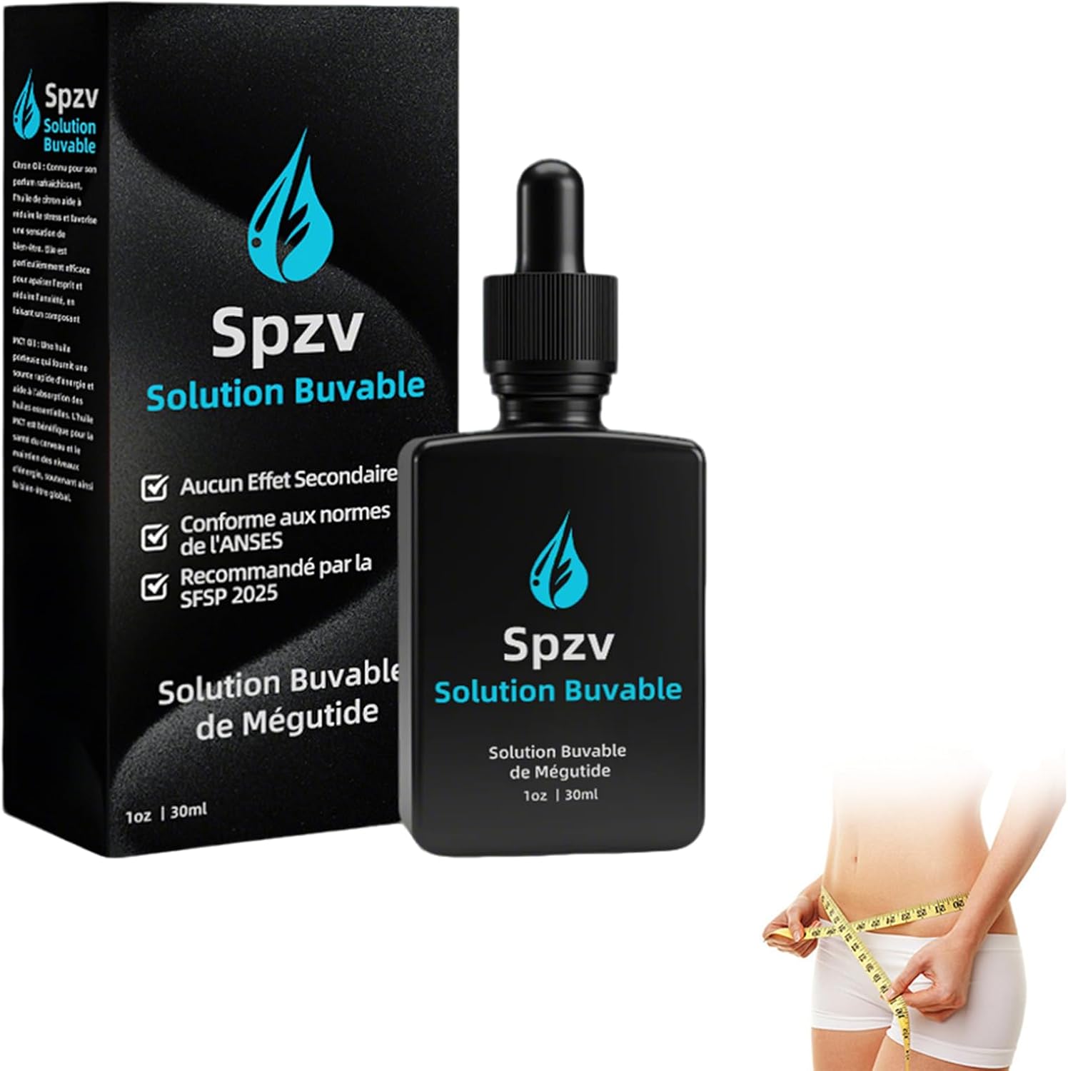 Spzv Meglutide Complexe Peptide Végétal, Spzv Meglutide Complexe Naturel avec Extraits Végétaux Concentré 30ML (1)